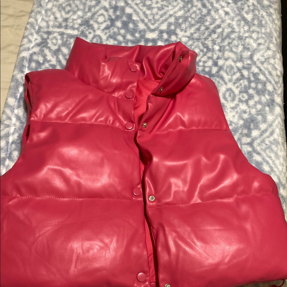 Women's Pink Puffer Vest